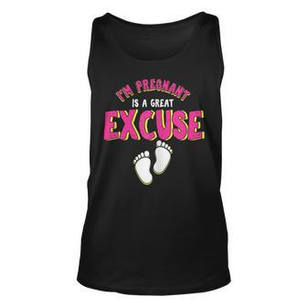 Womens Pregnant Excuse Future Mother Baby Feet Child Birth Newborn T Tank Top | Mazezy