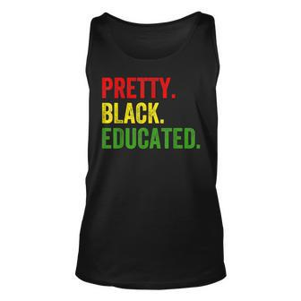 Pretty Black And Educated African Women Black History Month Unisex Tank Top - Seseable