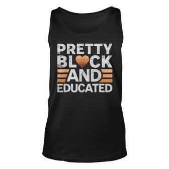 Pretty Black And Educated Black History Month Women V2 Unisex Tank Top - Seseable