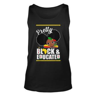 Pretty Black And Educated I Am The Strong African Queen Girl V10 Unisex Tank Top - Seseable