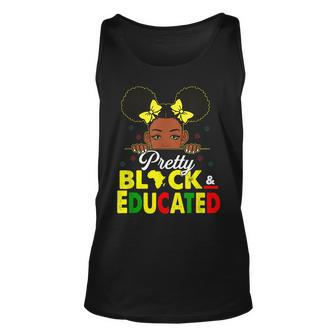 Pretty Black And Educated I Am The Strong African Queen Girl V3 Unisex Tank Top - Seseable