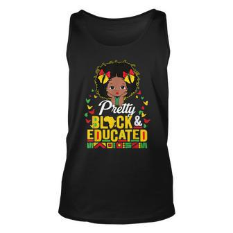 Pretty Black And Educated I Am The Strong African Queen V3 Unisex Tank Top - Seseable