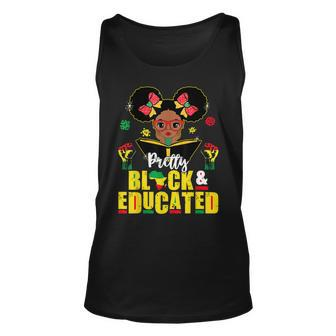 Pretty Black And Educated I Am The Strong African Queen V4 Unisex Tank Top - Seseable