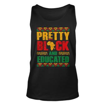 Pretty Black And Educated Women African Map Black History Unisex Tank Top - Seseable