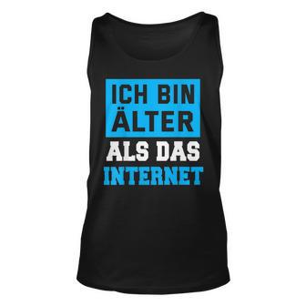 Backprint Ich Bin Älter Als Das Internet Tank Top - Seseable