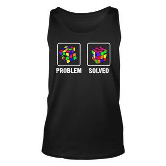 Problem Solver Cube Speed Cubing Puzzles Funny Math Lovers Unisex Tank Top - Seseable