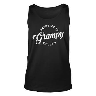 Promoted To Grampy Est 2019 T New Grandpa Tank Top | Mazezy
