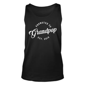 Promoted To Grandpop Est 2019 T New Grandpa Tank Top | Mazezy CA