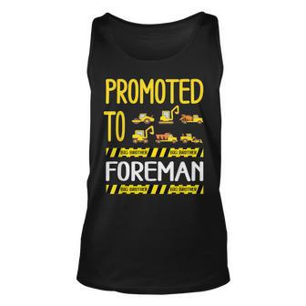 Promoted To Big Brother Digger Construction Foreman Unisex Tank Top - Seseable