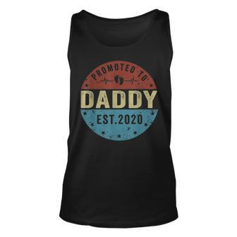 Promoted To Daddy Est 2021 Fathers Day Gifts Unisex Tank Top - Seseable