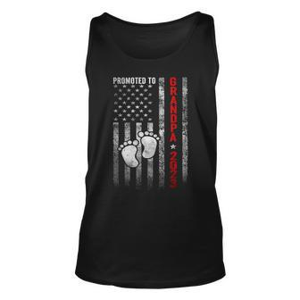 Promoted To Grandpa 2023 American Flag New Grandpa Unisex Tank Top - Seseable