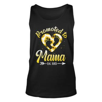 Promoted To Mama Est 2023 Funny Floral Mothers Day Unisex Tank Top - Seseable