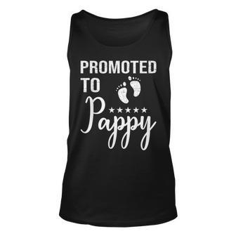 Promoted To Pappy First Time New Fathers Day Gift Unisex Tank Top - Seseable