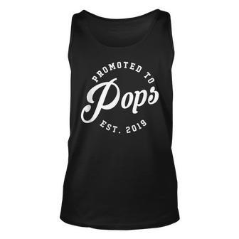 Promoted To Pops Est 2019 T New Grandpa Gift Gift For Mens Unisex Tank Top | Mazezy CA