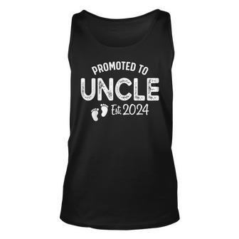 Promoted To Uncle 2024 Soon To Be Uncle Funny New Dad Unisex Tank Top - Thegiftio UK