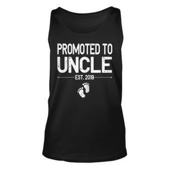 Promoted To Uncle Est 2019 Shirt First Time New Fathers Day Unisex Tank Top | Mazezy AU