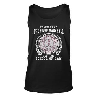 Property Of Thurgood Marshall Est 1946 School Of Law Men Women Tank Top Graphic Print Unisex - Thegiftio UK
