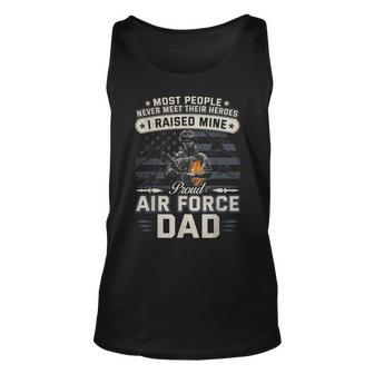 Proud Air Force Dad I Raised Mine Unisex Tank Top - Seseable