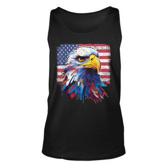 Proud American Patriotic Eagle Usa Flag 4Th July Fathers Day Unisex Tank Top - Thegiftio UK