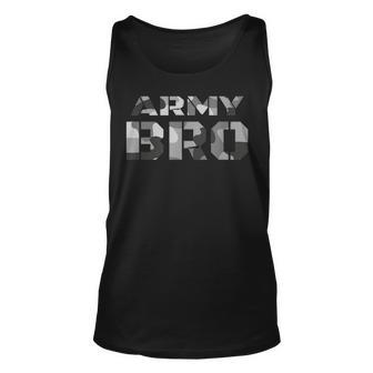 Proud Army Bro T Military Brother Camouflage Unisex Tank Top | Mazezy