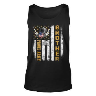 Proud Army Brother Military Pride Shirt Gift Veteran Day Unisex Tank Top | Mazezy