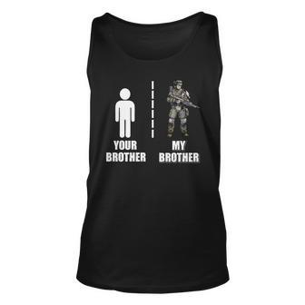 Proud Army Brother Your Brother My Brother Men Women Tank Top Graphic Print Unisex - Thegiftio UK