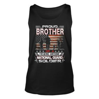 Proud Brother Of National Guard Soldier Military Sibling Unisex Tank Top - Seseable