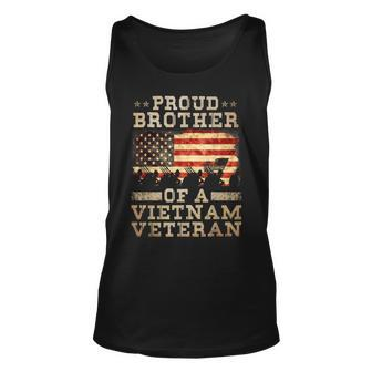 Proud Brother Vietnam War Veteran For Matching With Dad Vet Unisex Tank Top - Seseable