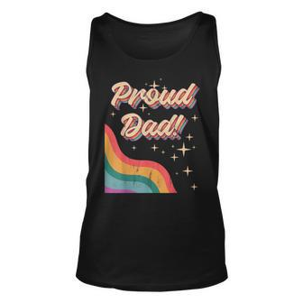Proud Dad Lgbtq Pride Month Gay Parents Daddy Father Unisex Tank Top | Mazezy
