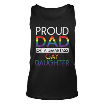 Proud Dad Of A Gay Daughter Straight Ally Lgbtq Pride Month Unisex Tank Top - Thegiftio UK