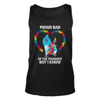 Proud Dad Of The Toughest Boy I Know V2 Unisex Tank Top | Mazezy