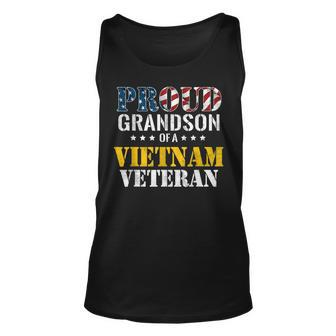 Proud Grandson Of A Vietnam Veteran | Us Veterans Day Unisex Tank Top - Seseable