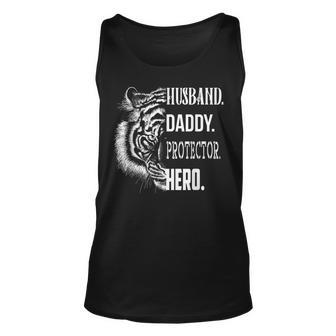 Proud Lion Cat Dad Best Father Husband Daddy Protector Hero Tank Top | Mazezy