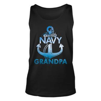 Proud Navy Grandpa Gift Lover Veterans Day Unisex Tank Top - Seseable