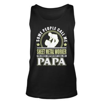 Proud Sheet Metal Worker Father Grandpa T Fathers Day Tank Top | Mazezy