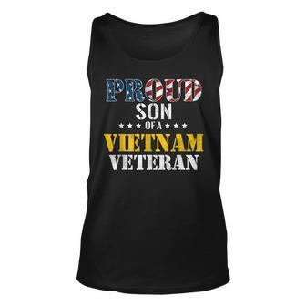 Proud Son Of A Vietnam Veteran | Us Veterans Day Unisex Tank Top - Seseable