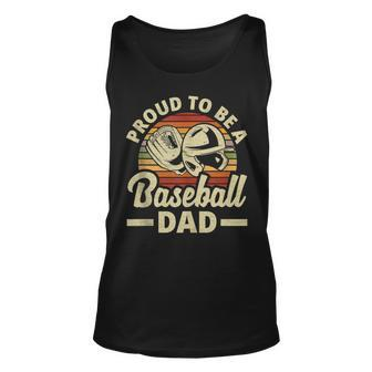 Proud To Be A Baseball Dad Fathers Day Baseball Unisex Tank Top - Thegiftio UK