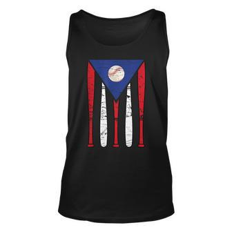 Puerto Rico Baseball Inspired By Puerto Rican Flag Vintage Unisex Tank Top - Seseable