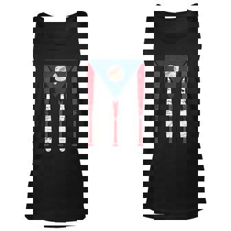 Puerto Rico Baseball Inspired By Puerto Rican Flag Vintage Unisex Tank Top | Seseable FR