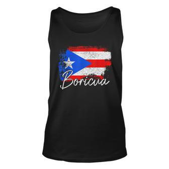 Puerto Rico Boricua Vintage Puerto Rican Flag Pride Unisex Tank Top | Mazezy