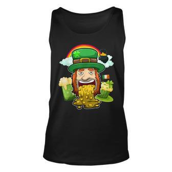 Puking Leprechaun St Patricks Day Irish Drinking Party Unisex Tank Top - Thegiftio