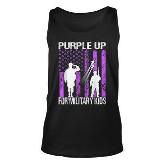 Purple Up For Military Kids-Month Of The Military Child 2021 Men Women Tank Top Graphic Print Unisex - Thegiftio UK