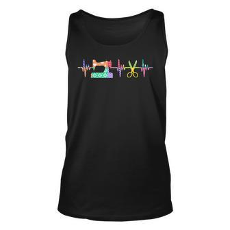 Quilter Sewing Heartbeat For Quilting Lover Mm Unisex Tank Top | Mazezy