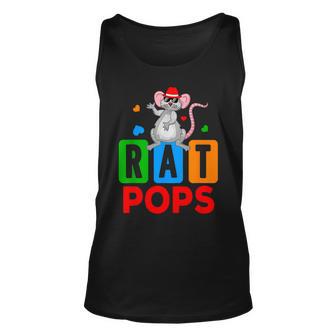 Rat Pops Funny Rat Sunglasses Rodent Lover Fathers Day Unisex Tank Top - Thegiftio UK