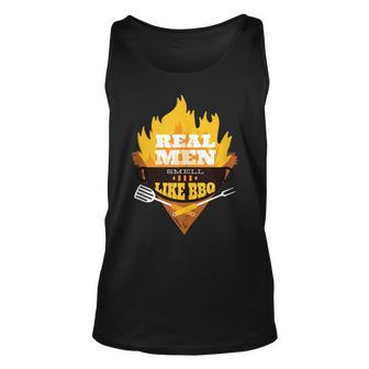 Real Men Smell Like Bbq Grilling Fathers Day Memorial Day Unisex Tank Top - Thegiftio UK