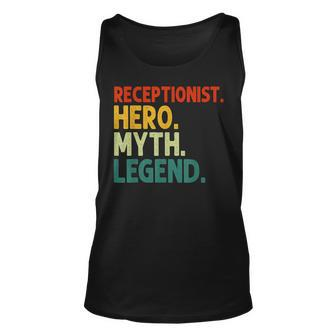 Receptionist Hero Myth Legend Vintage Rezeptionist Tank Top - Seseable