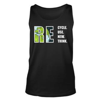 Recycle Reuse Renew Rethink Earthday 2023 Environment Unisex Tank Top | Mazezy