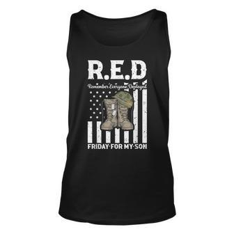Red Friday Military I Wear Red For My Son Remember Everyone Unisex Tank Top - Seseable
