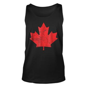 Red Maple Leaf T Shirt Canada Day Edition Unisex Tank Top | Mazezy