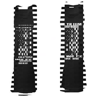 Red On Fridays Military Veteran Patriotic American Usa Flag Unisex Tank Top | Seseable CA